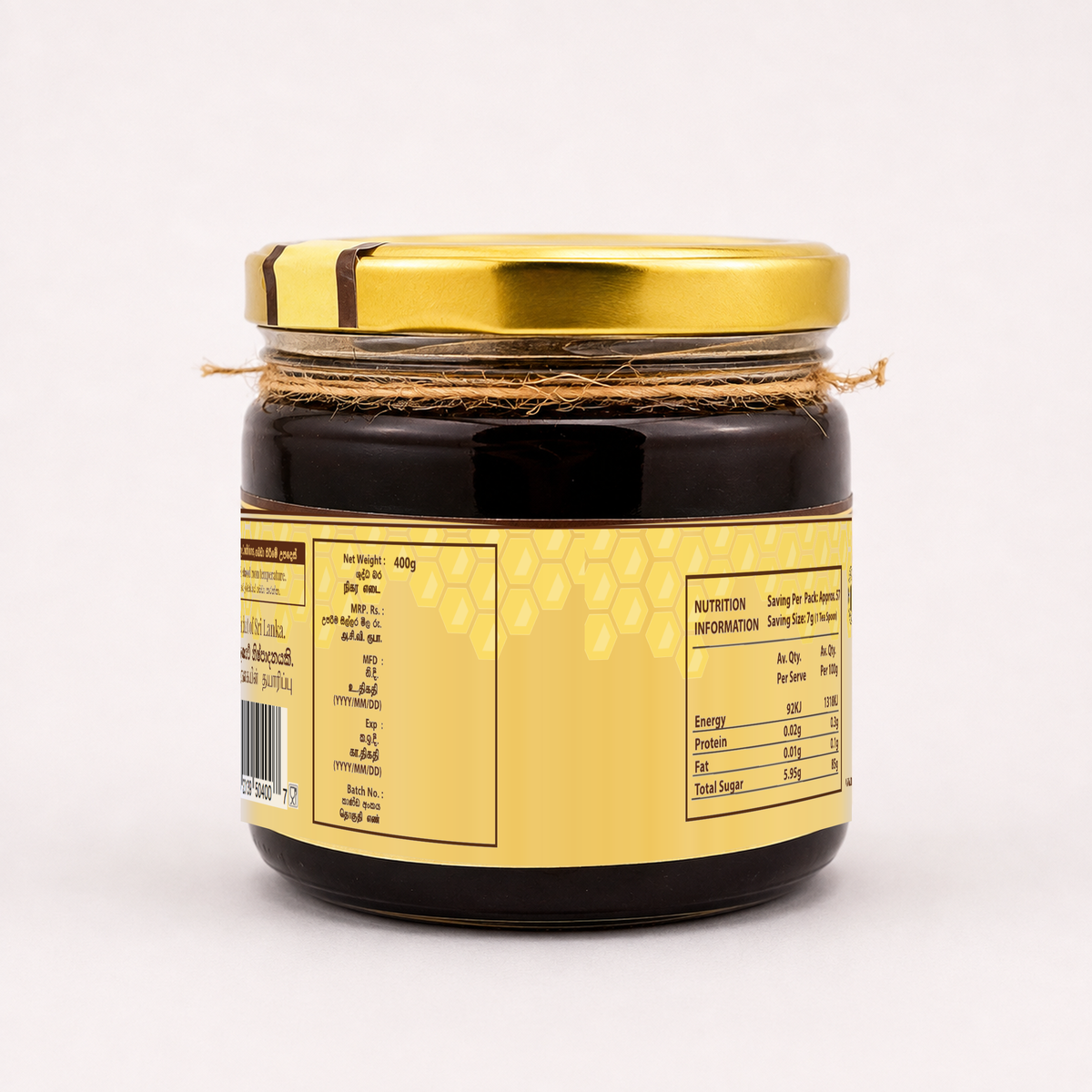 Made in Earth Bee Honey 400g — back view